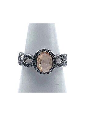 NWOT, Size 7,  probably Ring Bomb Party ring, pink stone, silver color band
